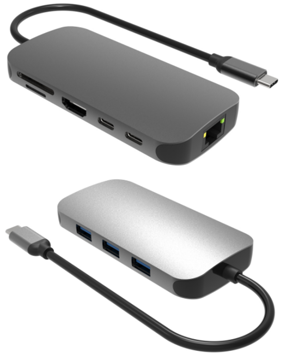 USB-C to HDMI+3*USB 3.0+RJ45+SD/TF+TypeC