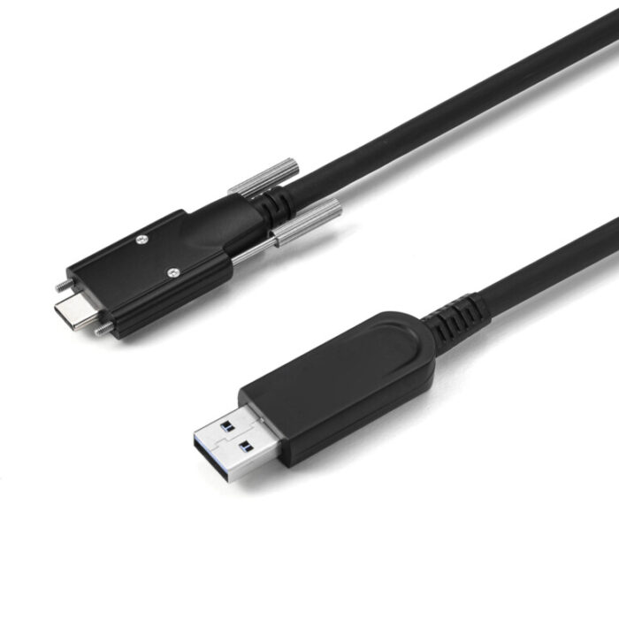 USB 3.1 AM to USB-C Active Optical Cable backward compatible With Screw - Image 3